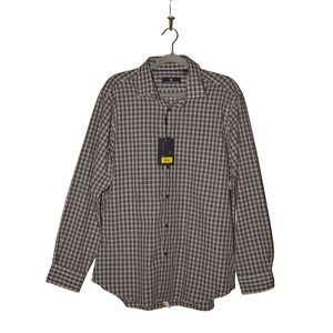 HART SCHAFFNER MARX NEW $99 Cotton Button Down Plaid Shirt Men's‎ Large